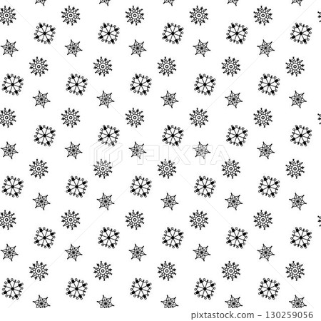 Christmas Snowflake vector Seamless Pattern. Snowflake graphic line Background Christmas Snowflake vector Seamless Pattern. Snowflake graphic line Background 130259056