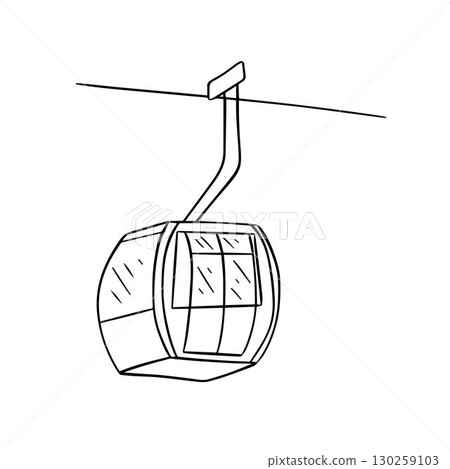 Ski mountain lift isolated icon graphic line style transparent vector illustration Ski mountain lift isolated icon graphic line style transparent vector illustration 130259103