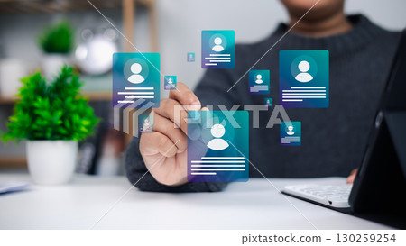 Digital recruitment technology, HR system, human resources management, job candidate profile selection Digital recruitment technology, HR system, human resources management, job candidate profile selection 130259254