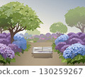 繡球花和風景 130259267