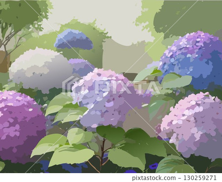 繡球花和風景 130259271