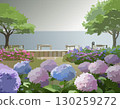 繡球花和風景 130259272