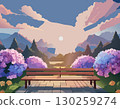 繡球花和風景 130259274