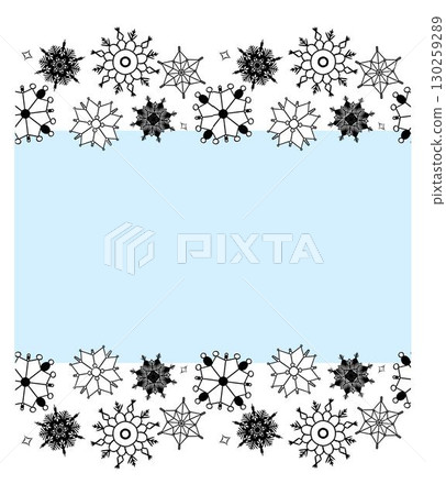 Graphic line seamless vector snowflake border template on transparent background. Monochrome seasonal pattern Border for wrapping paper, greeting cards, invitations, gift boxes and web background. Graphic line seamless vector snowflake border template on transparent background. Monochrome seasonal pattern Border for wrapping paper, greeting cards, invitations, gift boxes and web background. 130259289