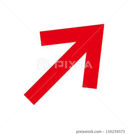 白色背景上的簡單紅色箭頭 130259373