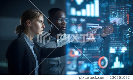 executives reviewing AI generated market research high resolution 8k 130261022