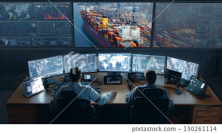 partners reviewing global freight analytics high resolution 8k partners reviewing global freight analytics high resolution 8k 130261114