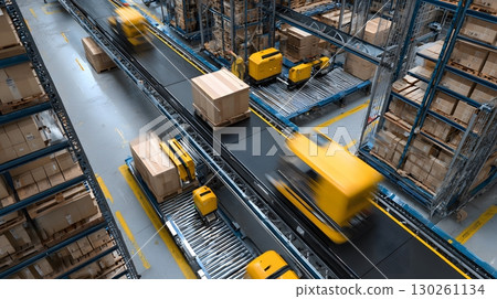 partners using AI powered logistics optimization software high resolution 8k 130261134