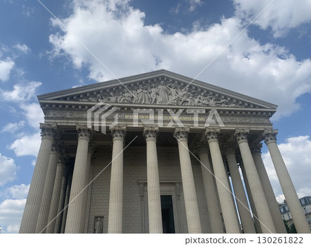 Madeleine Church in the center of Paris, with Saint Madeleine as its patron saint 130261822