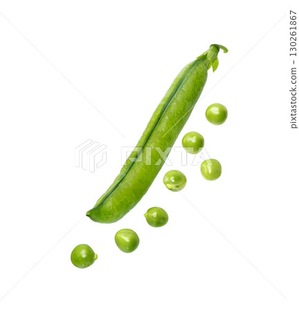 Flying sweet green peas. Flying sweet green peas. 130261867