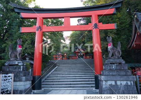 Inari Shrine - Torii gate 2 in the grounds of Fushimi Inari Taisha Shrine 130261946