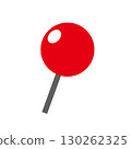 圖釘圖標，用於將筆記、照片等貼到牆上的圖釘 130262325