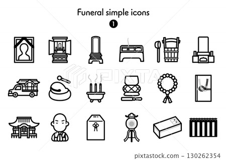 Simple Icon Collection Funeral Simple Icon Collection Funeral 130262354