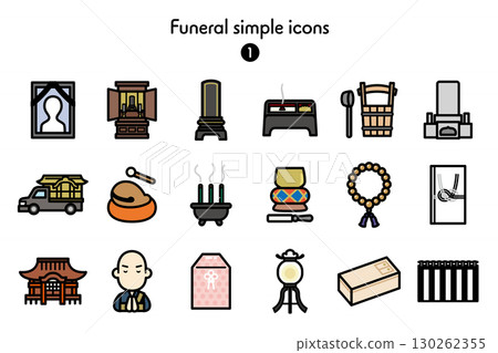 簡單圖示集合葬禮 130262355