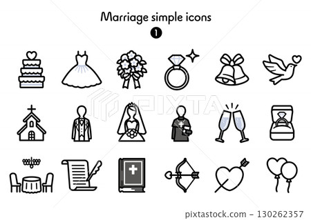 簡單圖示集合婚姻 簡單圖示集合婚姻 130262357