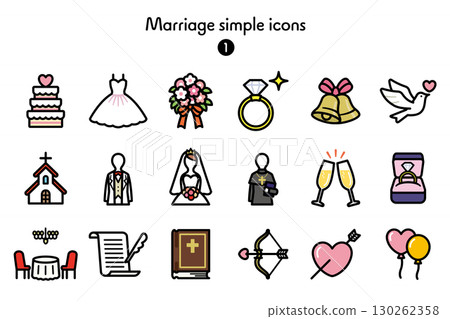 簡單圖示集合婚姻 130262358