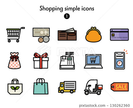 Simple Icon Collection Shopping 130262360