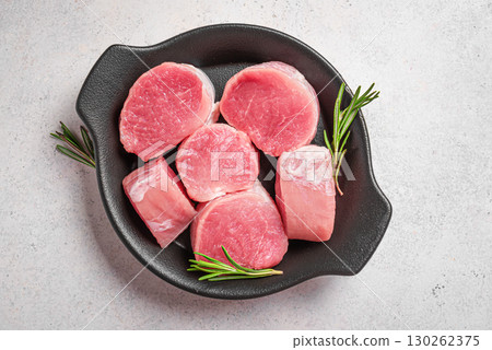 Raw uncooked pork tenderloin meat Raw uncooked pork tenderloin meat 130262375