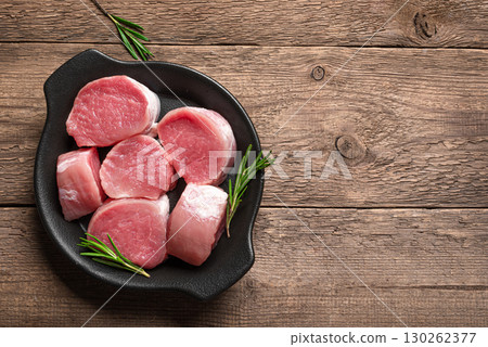 Raw uncooked pork tenderloin meat Raw uncooked pork tenderloin meat 130262377