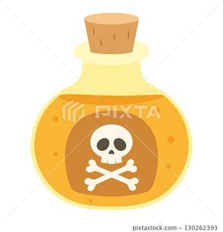 bottle with poison, flat style bottle with poison, flat style 130262393