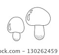 Mushroom, toadstool seasonal Halloween vector illustration of inedible fairy, magic fantasy mushroom clipart autumn holidays simple minimalist hand drawn doodle style drawing, witchcraft symbol 130262459