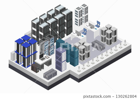Isometric database server 130262804