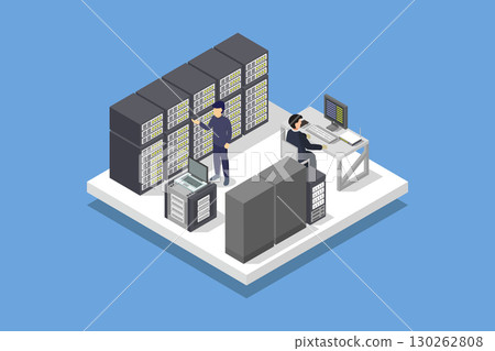 Isometric database server 130262808