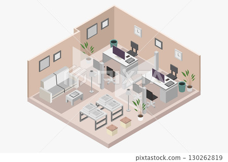 Isometric office Isometric office 130262819