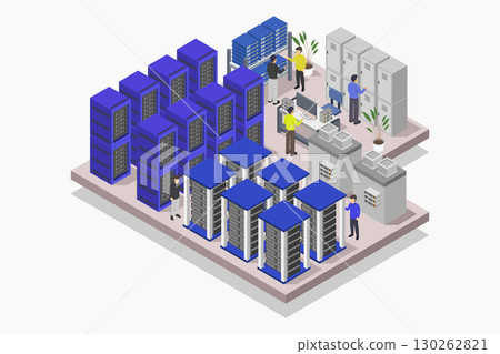 Isometric database server 130262821