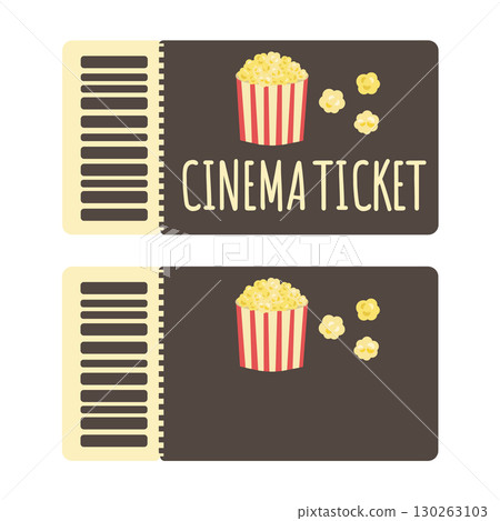 Movie ticket illustration 130263103