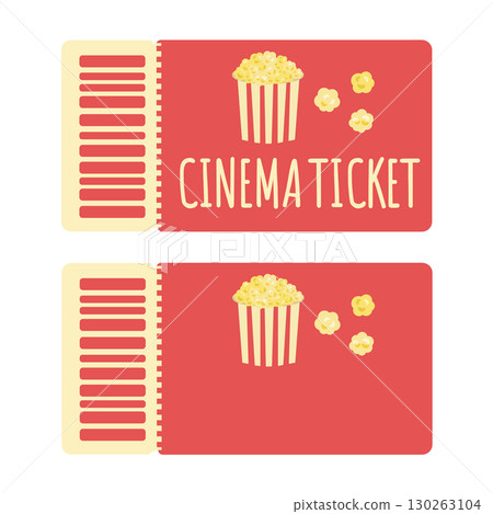 Movie ticket illustration 130263104