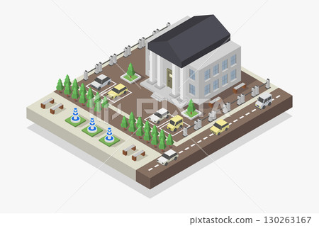 Isometric University 130263167