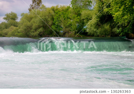 Scenic landscape of Manavgat Falls. Scenic landscape of Manavgat Falls. 130263363
