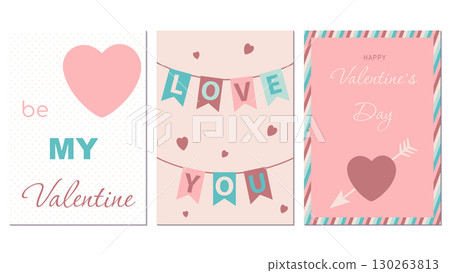 set of valentines day cards set of valentines day cards 130263813
