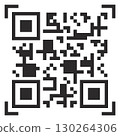 Black QR code icon. Vector illustration on white background 130264306