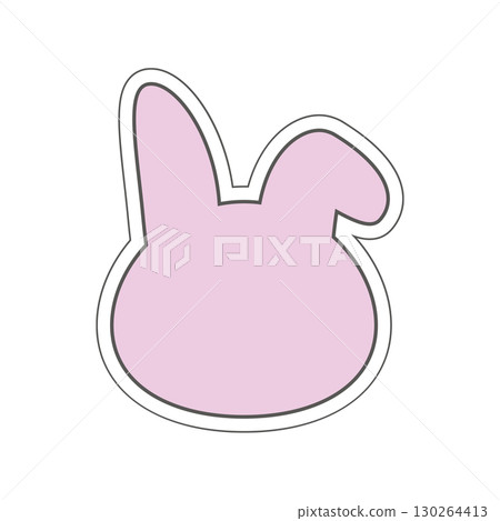 兔子貼紙風格 兔子貼紙風格 130264413