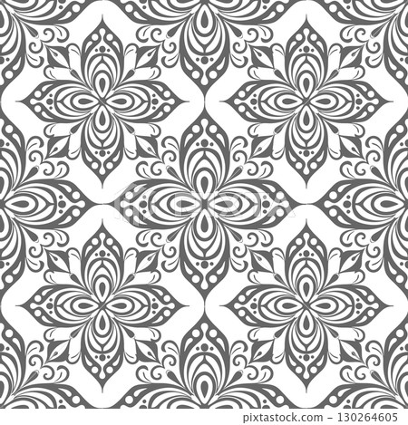 simple seamless abstract gray and white pattern, texture 130264605