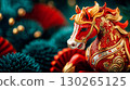 chinese asian new year symbol red horse fire with gold patterns for calendar and cards 2026 130265125