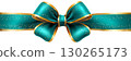 christmas elegant bow transformative color wrapping gift with gold on transparent background 130265173