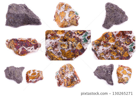 Collection of stone mineral Chalcopyrite 130265271