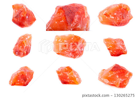Collection of stone mineral Carnelian Collection of stone mineral Carnelian 130265275