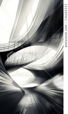 Futuristic curved architecture Futuristic curved architecture 130265351