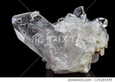 Macro mineral stone rhinestone on a black background Macro mineral stone rhinestone on a black background 130265445