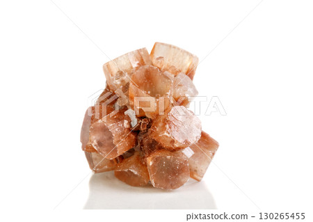 Macro mineral stone Aragonite on a black background 130265455