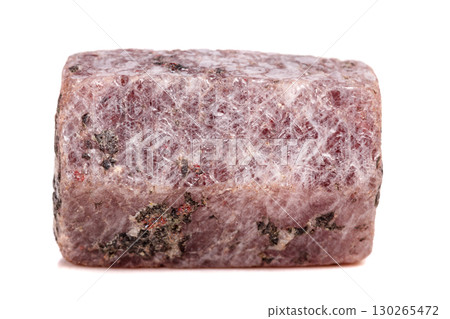 Macro mineral stone Ruby in the breed a white background Macro mineral stone Ruby in the breed a white background 130265472