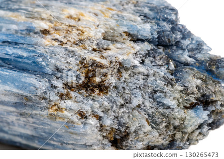 Macro mineral stone Kyanite a white background 130265473