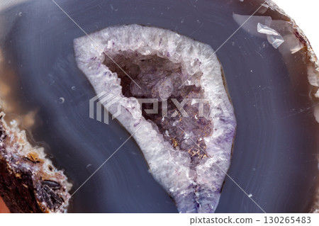 Macro mineral stone Agate breed a white background Macro mineral stone Agate breed a white background 130265483