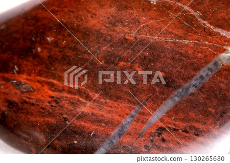 Macro mineral stone jasper on a white background 130265680