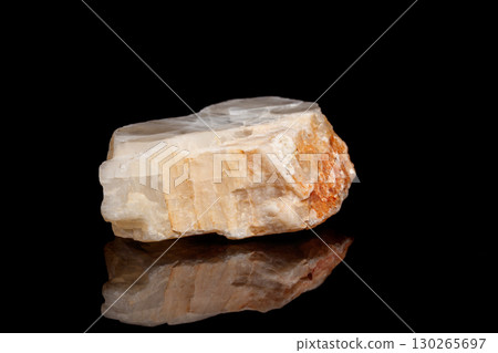Macro mineral stone Moonstone a black background Macro mineral stone Moonstone a black background 130265697