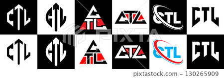 CTL letter logo design in six style. CTL polygon, circle, triangle, hexagon, flat and simple style with black and white color variation letter logo set in one artboard. CTL minimalist and classic logo CTL letter logo design in six style. CTL polygon, circle, triangle, hexagon, flat and simple style with black and white color variation letter logo set in one artboard. CTL minimalist and classic logo 130265909